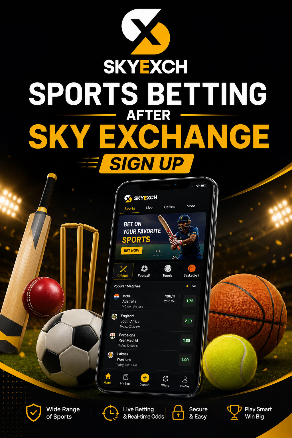 Sports betting after Sky Exchange sign up